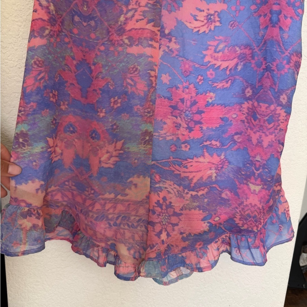 Show Me Your Mumu Davenport Romper Malibu Love In Romantic Pink Floral Small - Picture 3 of 8